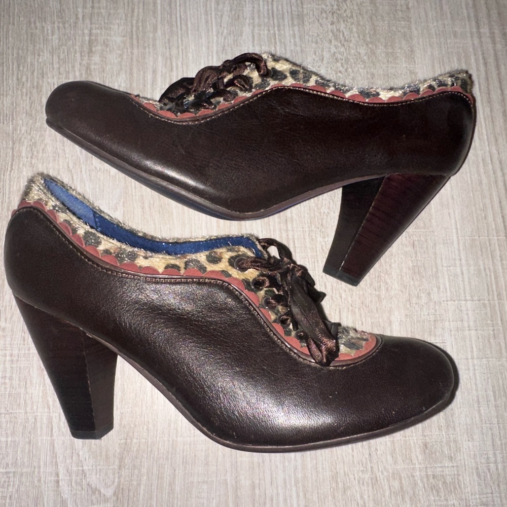 Poetic License Brown & Leopard pump shoes 39